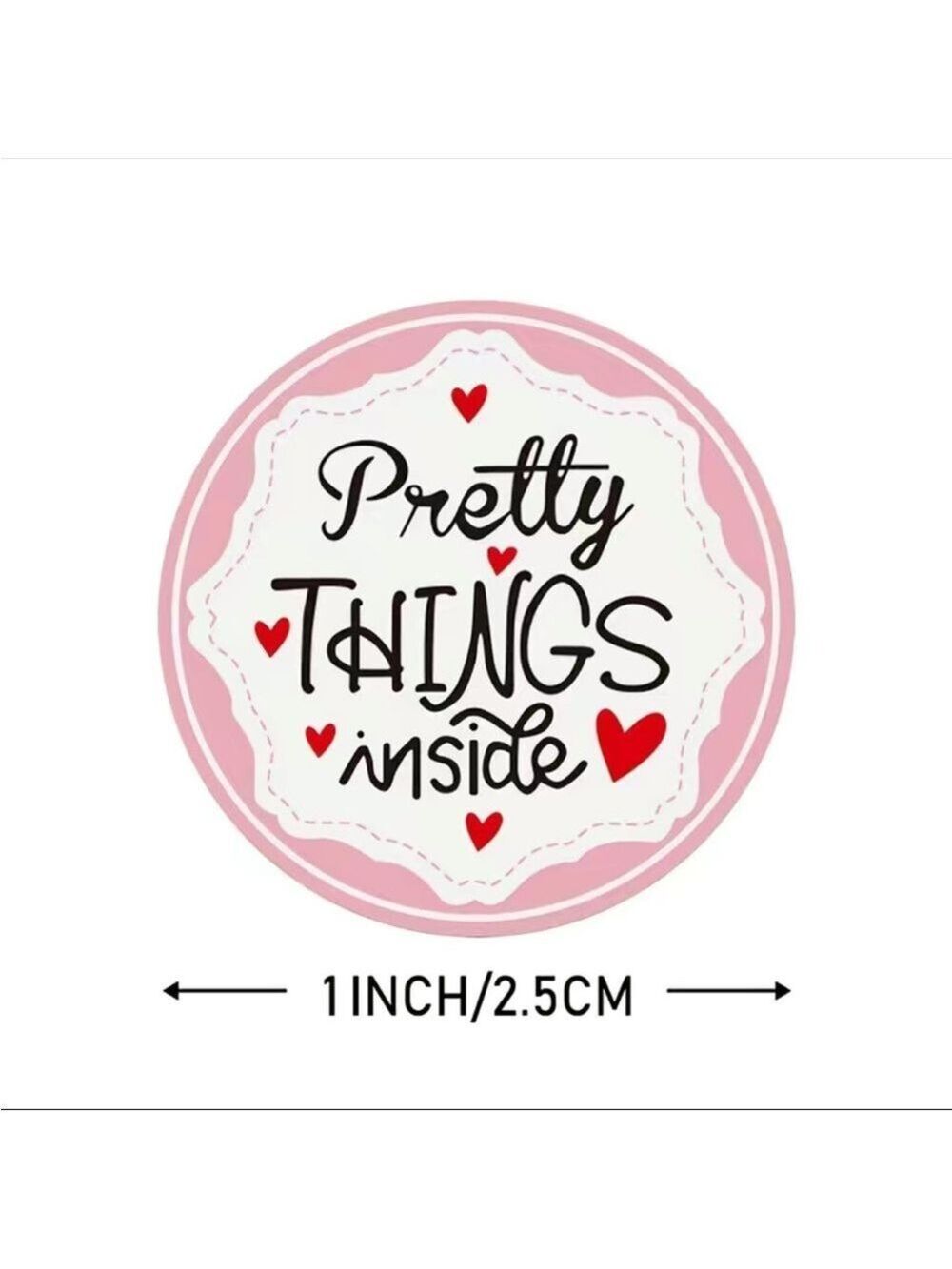 500 Roll Pretty Things Inside 1” Round Stickers PRICE IS FIRM - Picture 2 of 3
